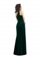 Verde Escuro Um Ombro Sem Mangas Trombeta Vestidos de Madrinha / Vestidos de Festa Online