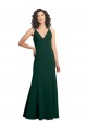 Verde Meia-Noite Decote V Sem Mangas Costas em V Linha A Longo Vestidos de Madrinha / Vestidos de Noite / Vestidos de Festa Online