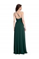 Verde Meia-Noite Um Ombro Sem Mangas Abrir de volta Linha A Vestidos de Madrinha / Vestidos de Noite / Vestidos de Festa Online