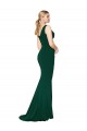 Verde Meia-Noite Decote Alto Sem Mangas Sereia Longo Vestidos de Madrinha / Vestidos de Noite / Vestidos de Festa Online