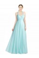 Verde Menta Amor Sem Mangas Lombar Linha A Vestidos de Madrinha Online
