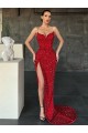 Vermelho Decote V Sem Mangas Bainha Vestidos de Festa Online