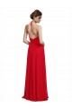 Vermelho Decote V Sem Mangas Linha A Vestidos de Madrinha Online
