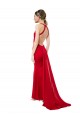 Vermelho Decote Alto Sem Mangas Abrir de volta Sereia Vestidos de Madrinha / Vestidos de Festa Online