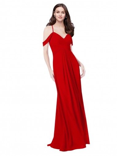 Vermelho Escuro Amor Sem Mangas Criss Cruz Linha A Vestidos de Madrinha Online