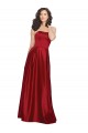 Vermelho Escuro Sem alças Sem Mangas Linha A Vestidos de Madrinha / Vestidos de Festa Online