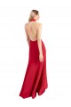 Vermelho Decote Alto Sem Mangas Abrir de volta Linha A Vestidos de Madrinha / Vestidos de Noite / Vestidos de Festa Online