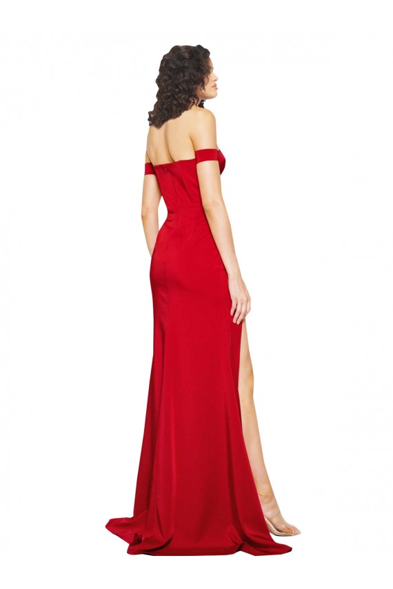 Vermelho Amor Sem Mangas Linha A Vestidos de Madrinha / Vestidos de Noite / Vestidos de Festa Online