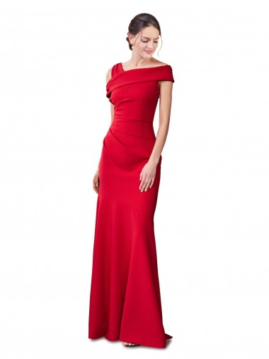 Vermelho Sem Mangas Sereia Vestidos de Madrinha / Vestidos de Noite / Vestidos de Festa Online