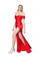 Vermelho Decote Alto Sem Mangas Sereia Vestidos de Madrinha / Vestidos de Noite / Vestidos de Festa Online