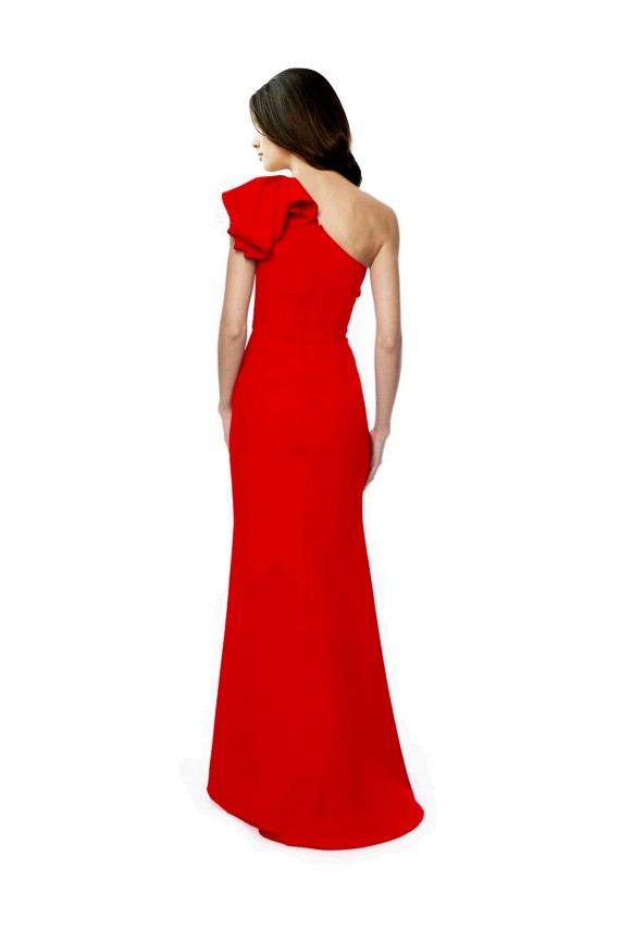 Vermelho Decote Alto Sem Mangas Sereia Vestidos de Noite Online