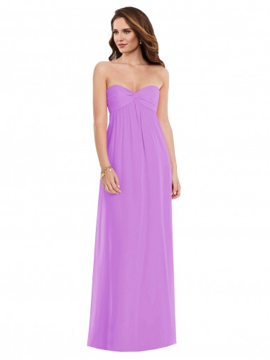 Violeta Amor Sem Mangas Lombar Linha A Vestidos de Madrinha Online