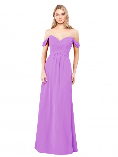Violeta Amor Sem Mangas Linha A Vestidos de Madrinha Online