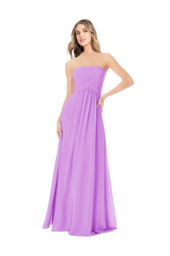 Violeta Sem alças Sem Mangas Linha A Vestidos de Madrinha Online