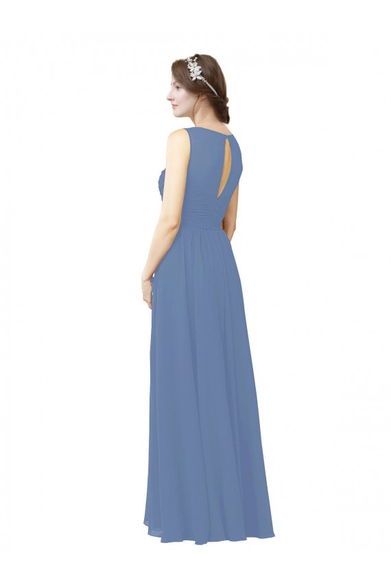 Windsor Azul Amor Sem Mangas Bainha Vestidos de Madrinha Online